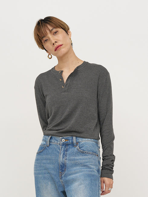 【 予約:10月上旬 】HENRY NECK LONG TEE /Y254-81110